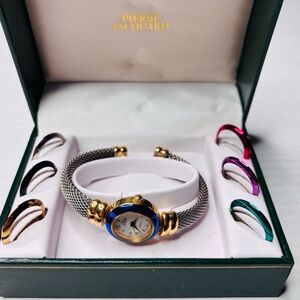 Price is firm PIERRE JACQUARD Stainless Steel Enamel Interchangeable Watch